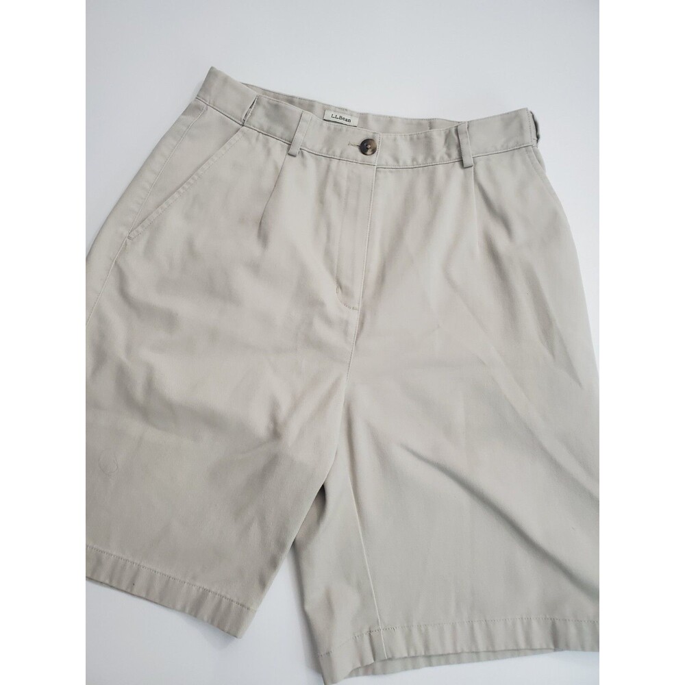 L.L. Bean Women's Casual Chino Original Fit Shorts, Beige, 8